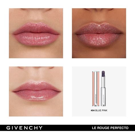 givenchy le rouge perfecto blue pink swatch|Givenchy Le Rouge Perfecto .